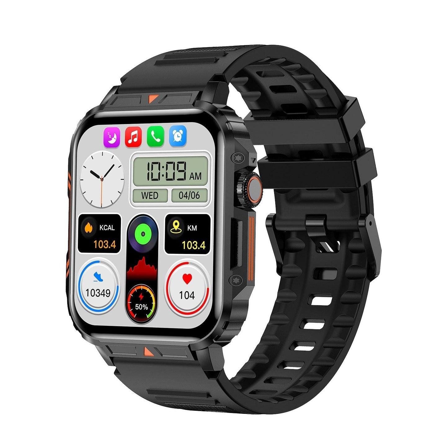 Lige Smartwatch 1.95 Inch Screen Health Monitoring Watches Ip68 Waterproof Sport Fitness Smart