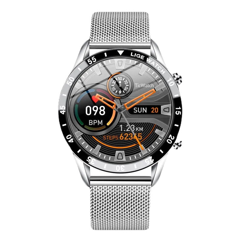 Lige 2023 Smart Watch Men Full Circle Touch Screen Bluetooth Call Smartwatch Waterproof Sport