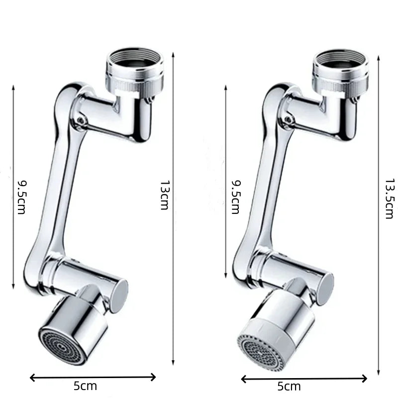 1080 Degree Rotatable Multifunctional Water Tap Bubbler Extender Two Modes Of Water Flow Faucet Robotic Arm Bathroom Accessories