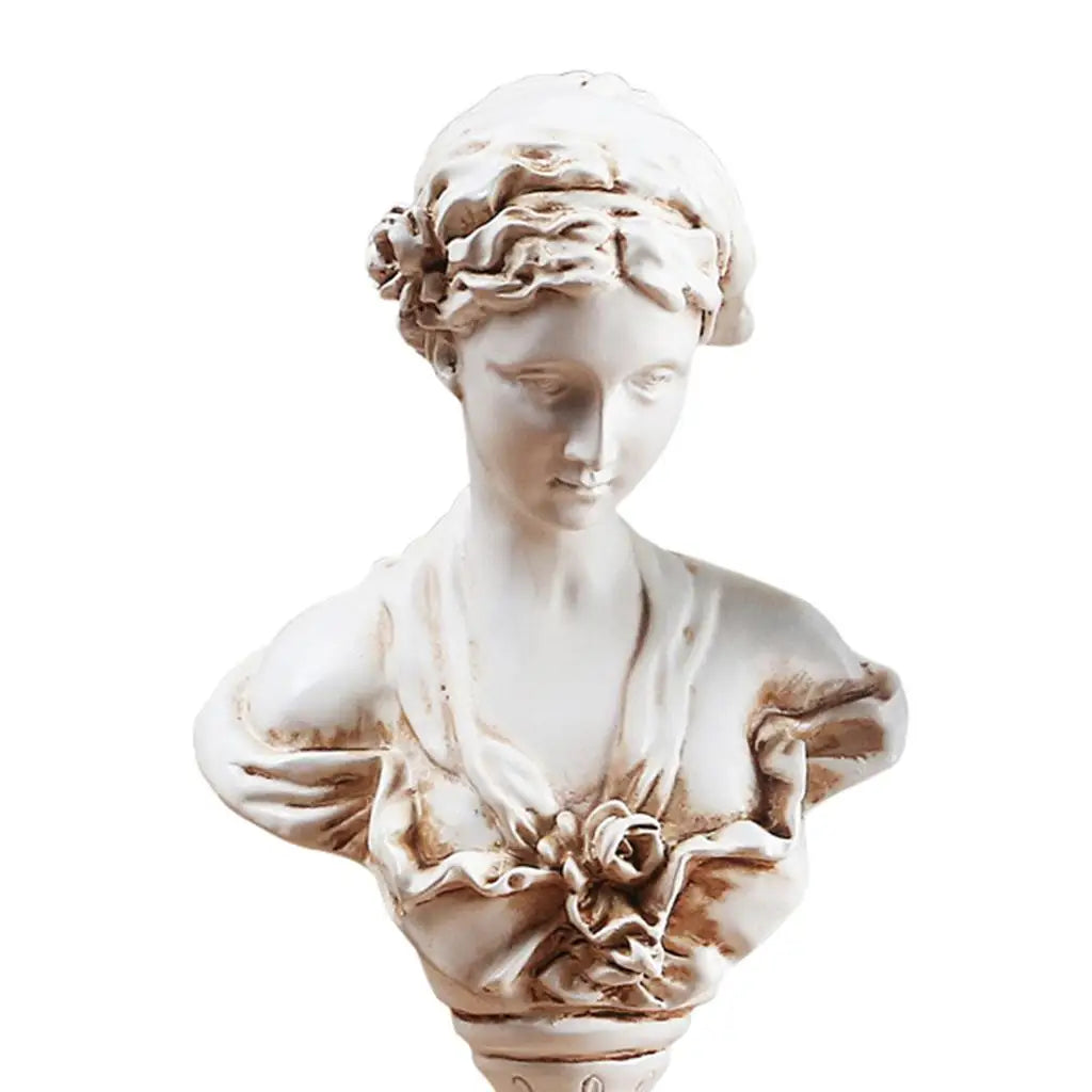 Resin Bust Statue Figurines Home Decoration Sculpture White - Art Hobbyist Ornament Collectibles