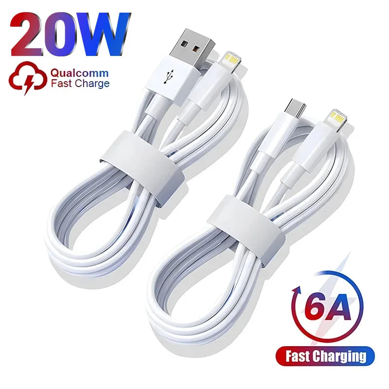 20W PD USB Type C to Lighting Fast Charger Cable For Apple iPhone 15 14 13 12 11 Pro Max X XR 8 7 Plus iPad Data Sync Line