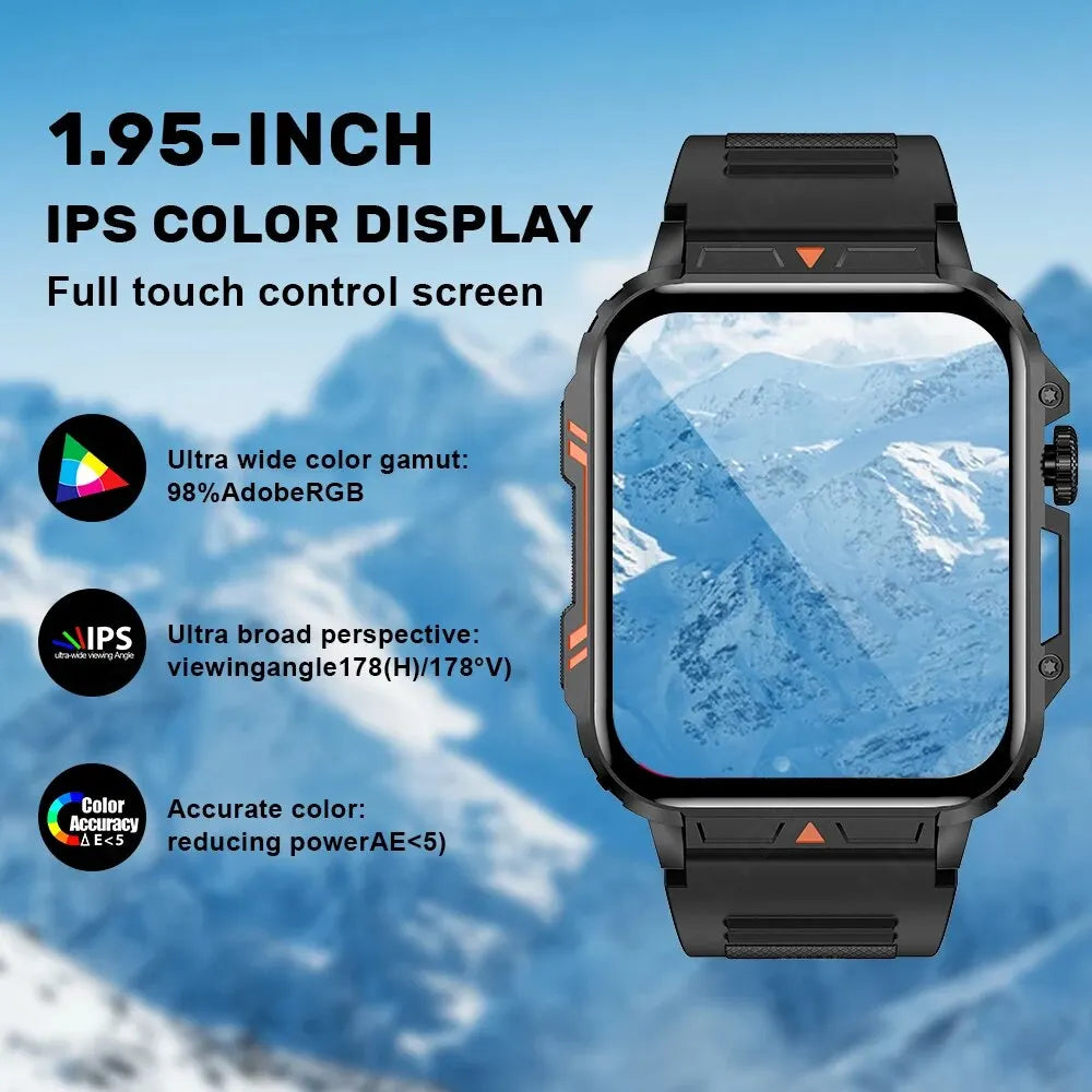 Lige Smartwatch 1.95 Inch Screen Health Monitoring Watches Ip68 Waterproof Sport Fitness Smart