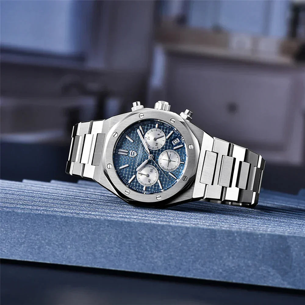 2023 New Pagani Design Men’s Quartz Watches Sapphire Stainless Steel Chronograph 200M Waterproof