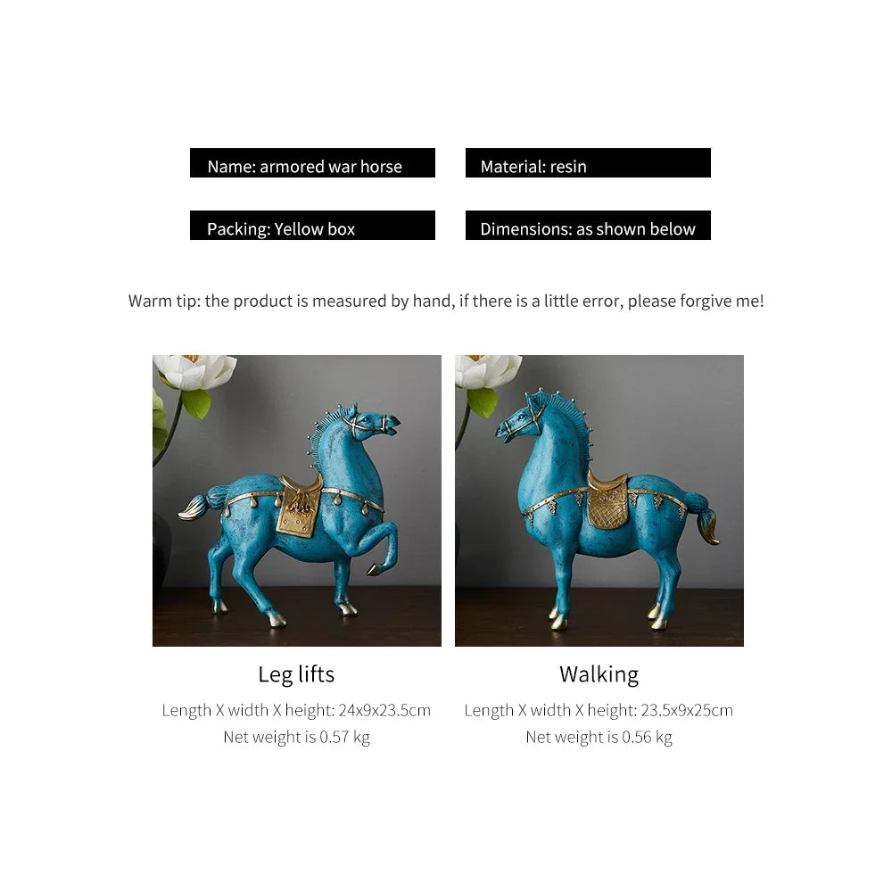 Horse Sculpture Home Decoration Accessories Office Decor Housewarming Gifts Living Room Decor Statues for Decoration