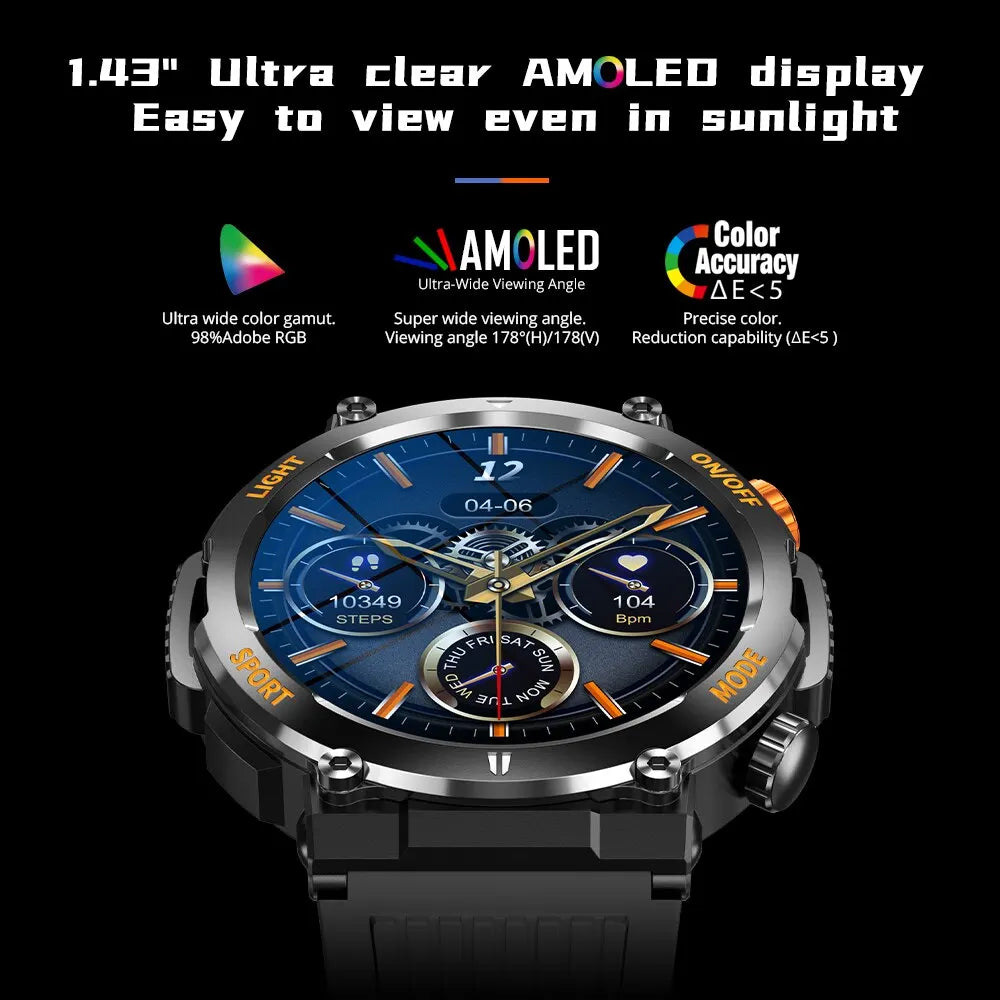 [2023] Colmi V68 1.43’’ Amoled Display Smartwatch 100 Sports Modes Compass Flashlight Men