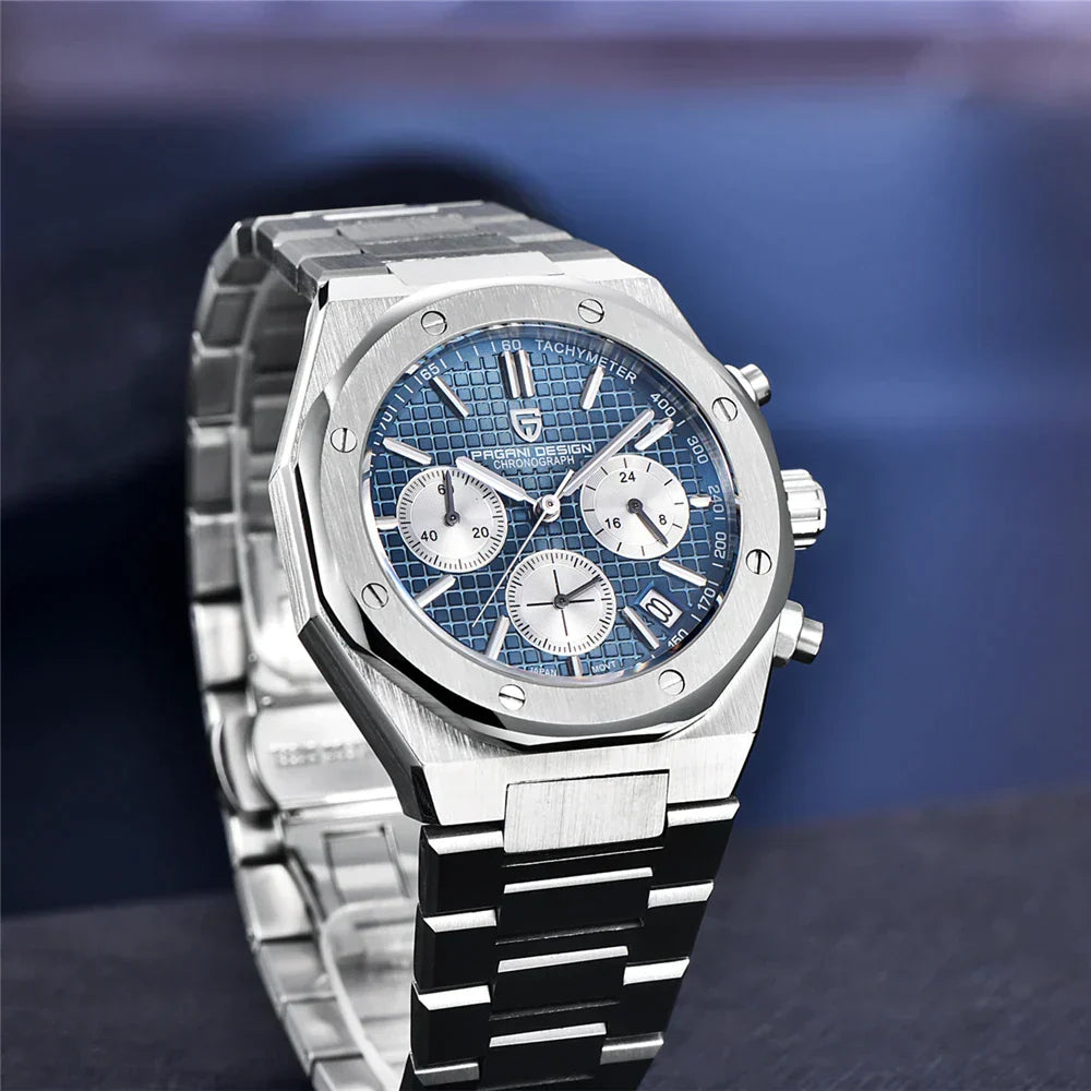 2023 New Pagani Design Men’s Quartz Watches Sapphire Stainless Steel Chronograph 200M Waterproof