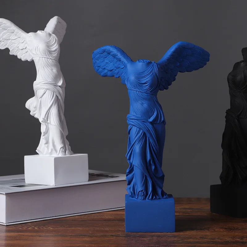 24.5cm Victoria Goddess Figure Sculptures, Roman Winged Victory Samothrace Desktop Ornements Pour Home Decor Collection Gifts